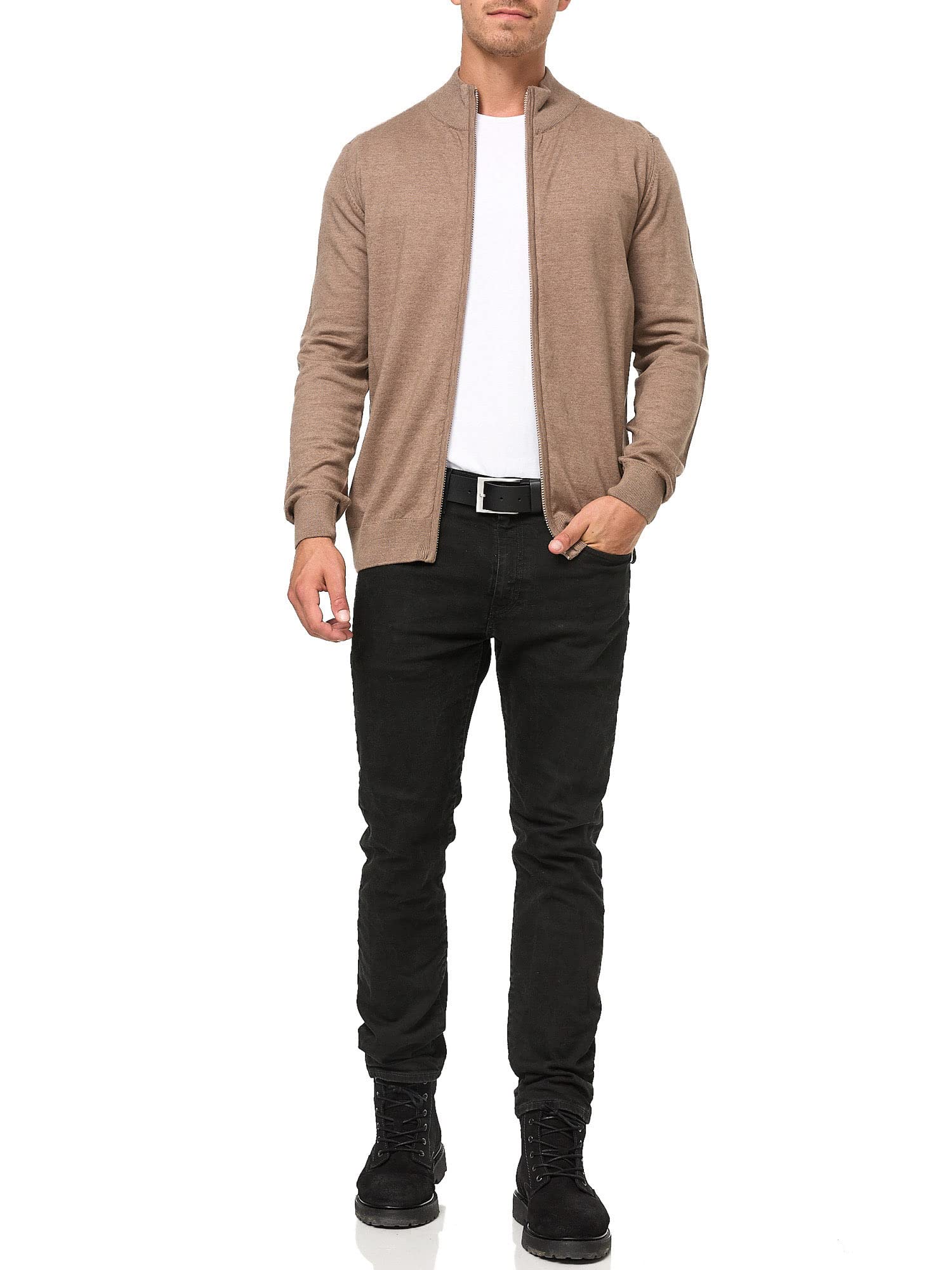 Indicode Hommes Lau Cardigan | Gilet composé à 80% de Coton