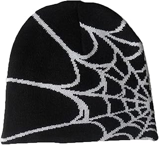 JSFGFSDH Beanie Hat,Y2K Beanie Web Hat Skullies Beanie Web Beanie Hat Baggy Slouchy Beanie Cap Skull Cap