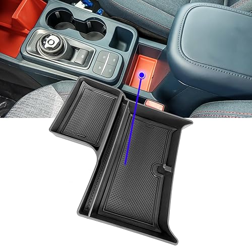 Miniatura 4 de 2024 2023 Maverick Center Console Organizer Tray for Ford Maverick 2024-2022 Console Tray Center Armrest Glove Storage Box for Maverick 2023