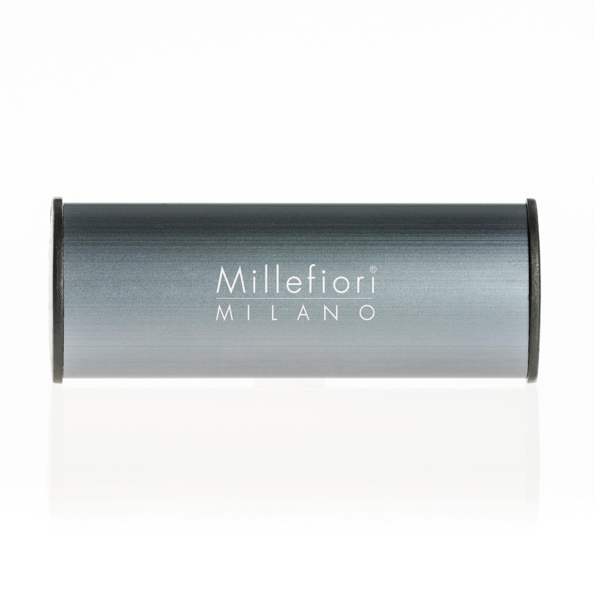 Millefiori Milano – Icon Profumatore per Auto Classic Cold Water Grigio – Fragranza Fresca e Agrumata, Clip Universale