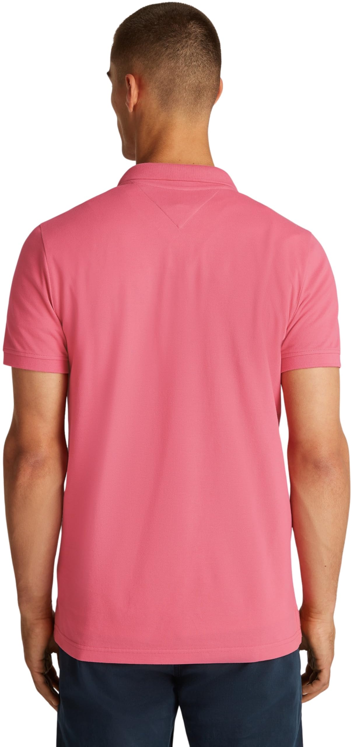 Tommy Jeans Herren Poloshirt Kurzarm Placket Slim Fit, Rosa (Preppy Pink), XXL – Ansicht 2