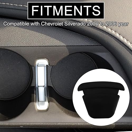 Miniatura 4 de 8 piezas de goma para portavasos Chevy Silverado 2000 a 2006 años, estabilizador limitador de portavasos de automóvil, accesorios prácticos para