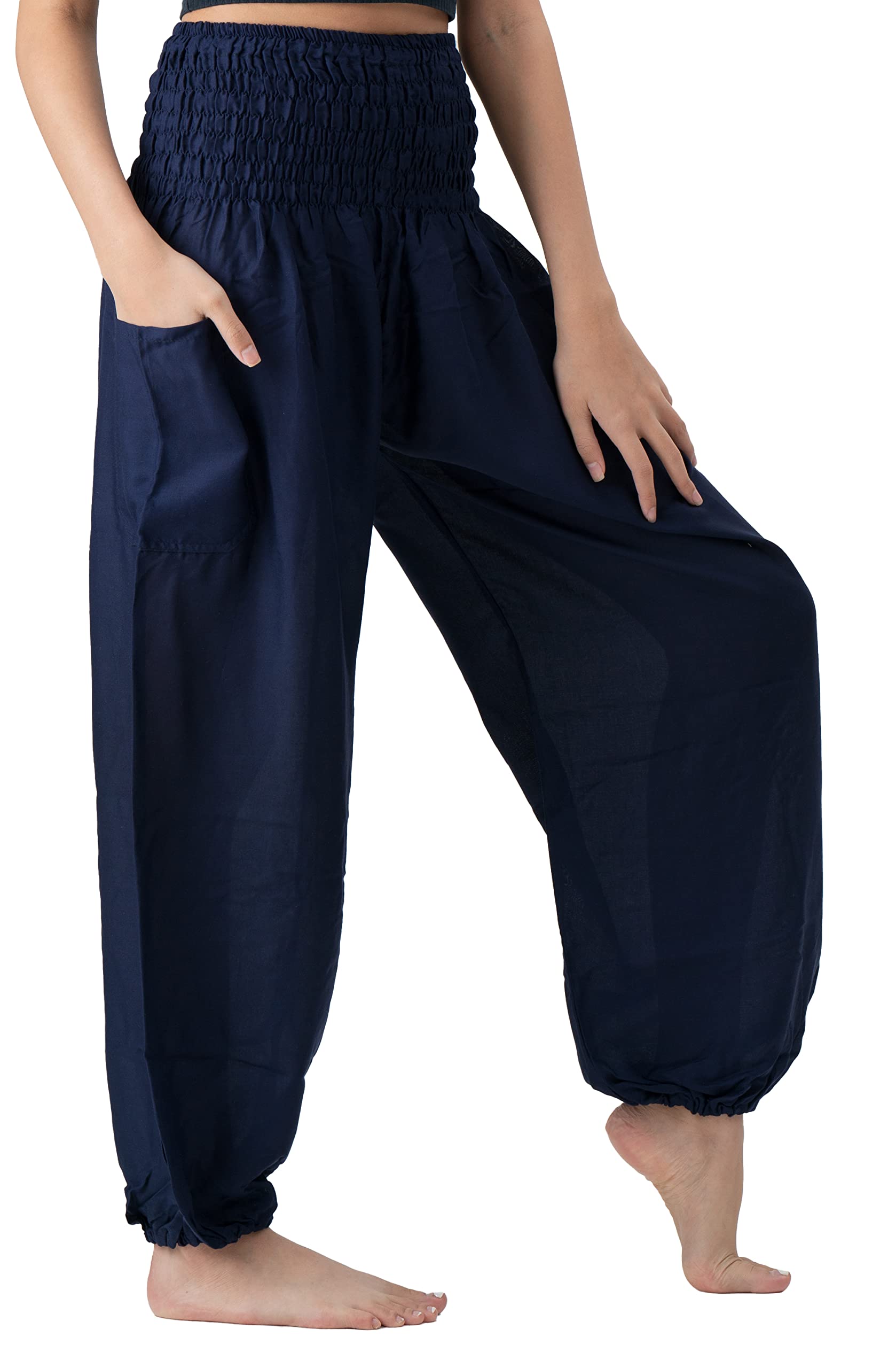 Harem Pants Women Yoga Boho Clothes with Pockets