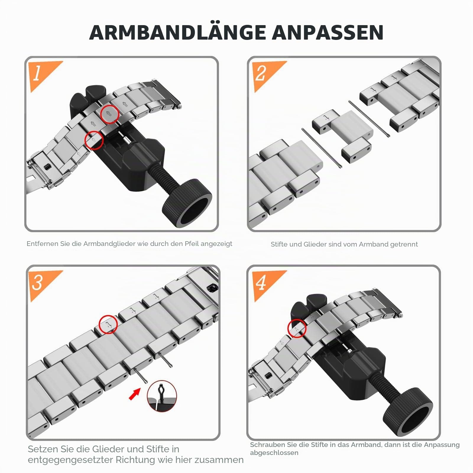 Titan-Uhrenarmband für Garmin Fenix 847mm/Epix Pro 47, schnelle Passform, 22mm, Titan-Metall-Armband mit Edelstahlschnalle für Fenix 7/6/5, Approach S62, Schwarz, QuickFit