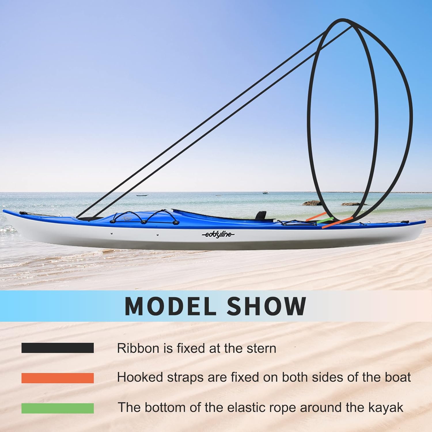 Kayak Sails,42 inches Downwind Wind Sail Kit Kayak Wind Sail Kayak Paddle Board Accessories, Foldable Easy Setup Compact & Portable(Orange)