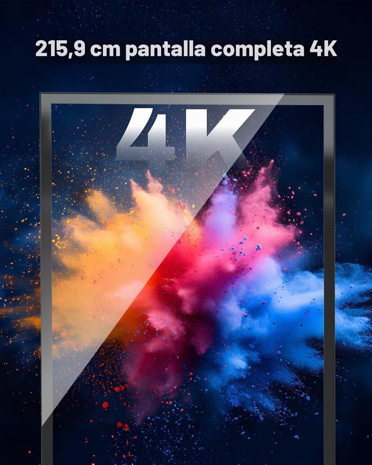 Totem Digital Publicitario 4K UHD Full Screen, Pantalla de 75" para Interior, Caballete Digital con Android OS, Soporte Publicitario Móvil con Ruedas, Kiosco LCD con Temporizador, WiFi/USB/HDMI, Negro