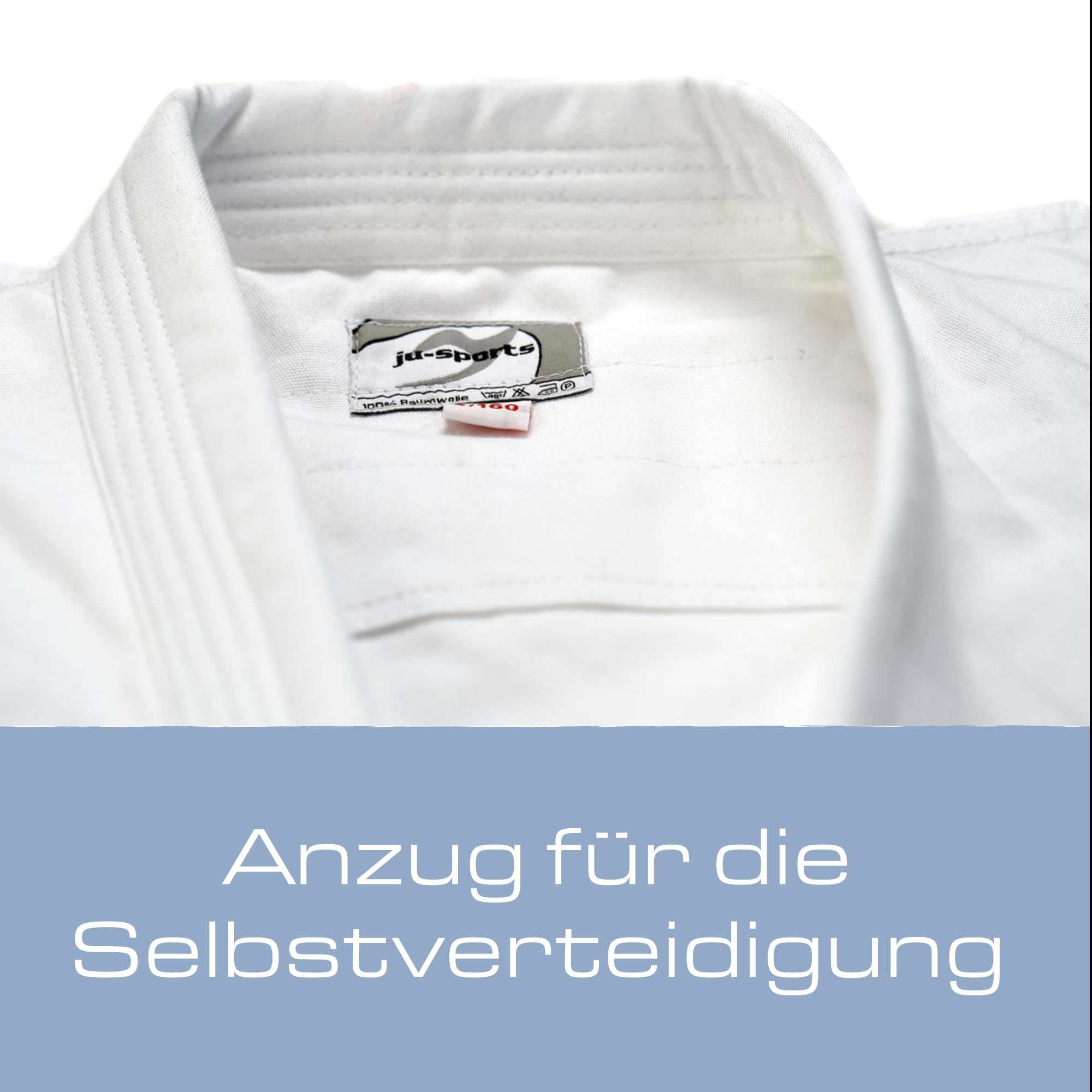 Ju-Sports Jujutsu Anzug Cayon weiß - Moderner Gi für Erwachsene & Kinder 100% Baumwolle, Reißfester Stoff, Doppelt verstärkter Brust- & Schulterbereich