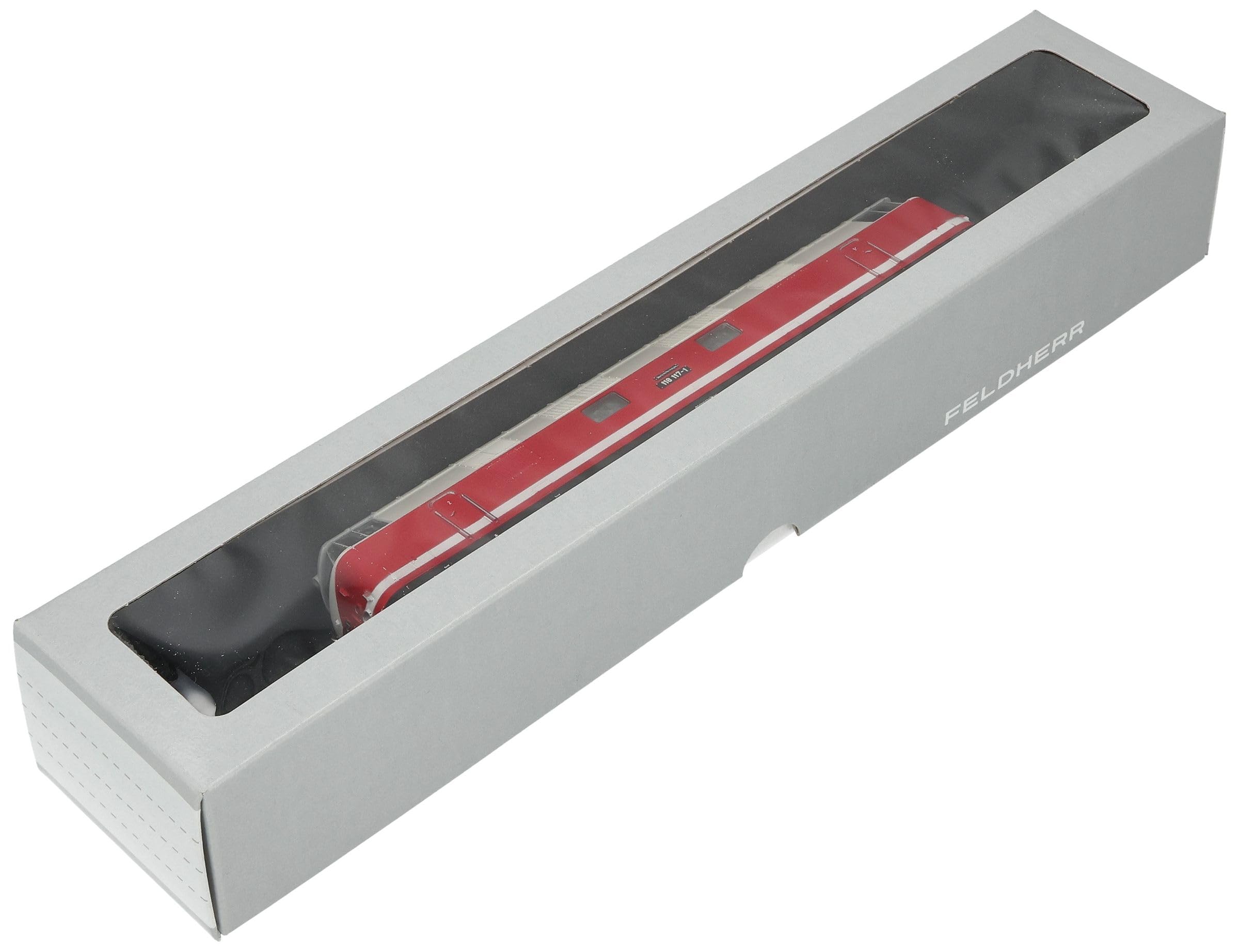 Feldherr Storage Box MTLB340 325 x 60 x 50 mm for model railway locomotives, wagons and vehicles, Color:Grey, Amount:20 pcs.