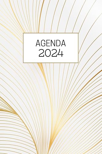 Agenda 2024: Femme Chic Elegant Original | Semainier de Poche A6 Petit Format 10x15 Hebdomadaire en Français