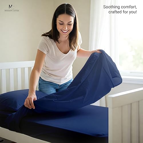 Miniatura 9 de Juego de sábanas para niños pequeños 100 % algodón, 3 piezas, suave y transpirable, sábana bajera, sábana encimera elástica y funda de almohada tipo