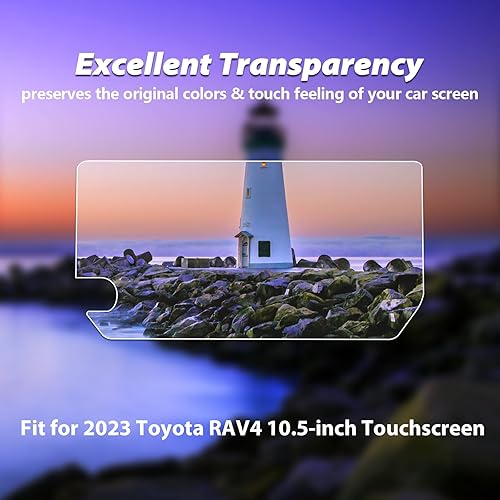 Miniatura 3 de LUWU Protector de pantalla para Toyota RAV4 2023, pantalla táctil de 10.5 pulgadas 2023, RAV4 Limited, protector de pantalla de vidrio templado 2023