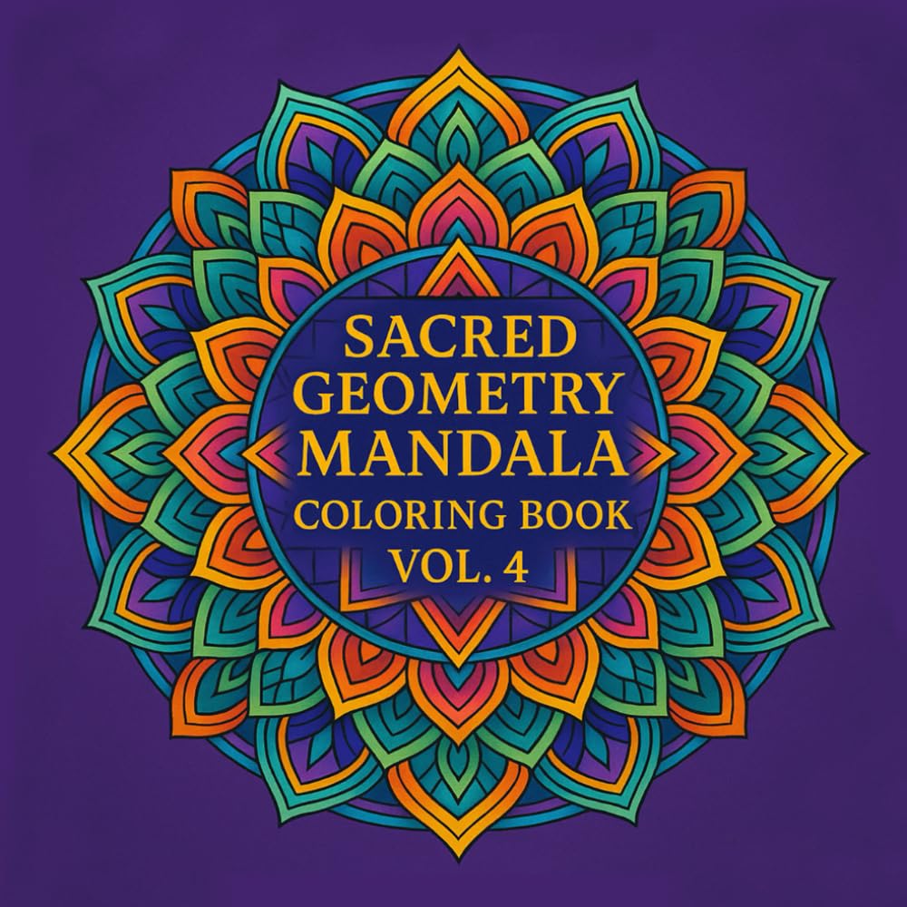 Sacred Geometry Mandala Coloring Book Vol. 4: 36 Detailed Geometric Patterns for Inner Peace, Focus & Relaxing Creative Expression