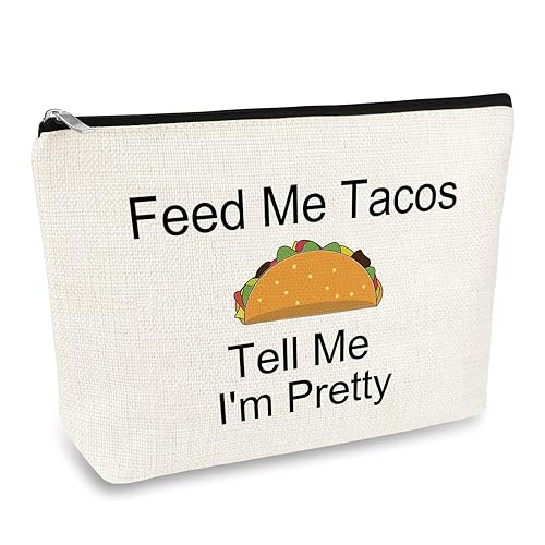 Funny Taco Lover Gifts Makeup Bag Gift for Women Girls
