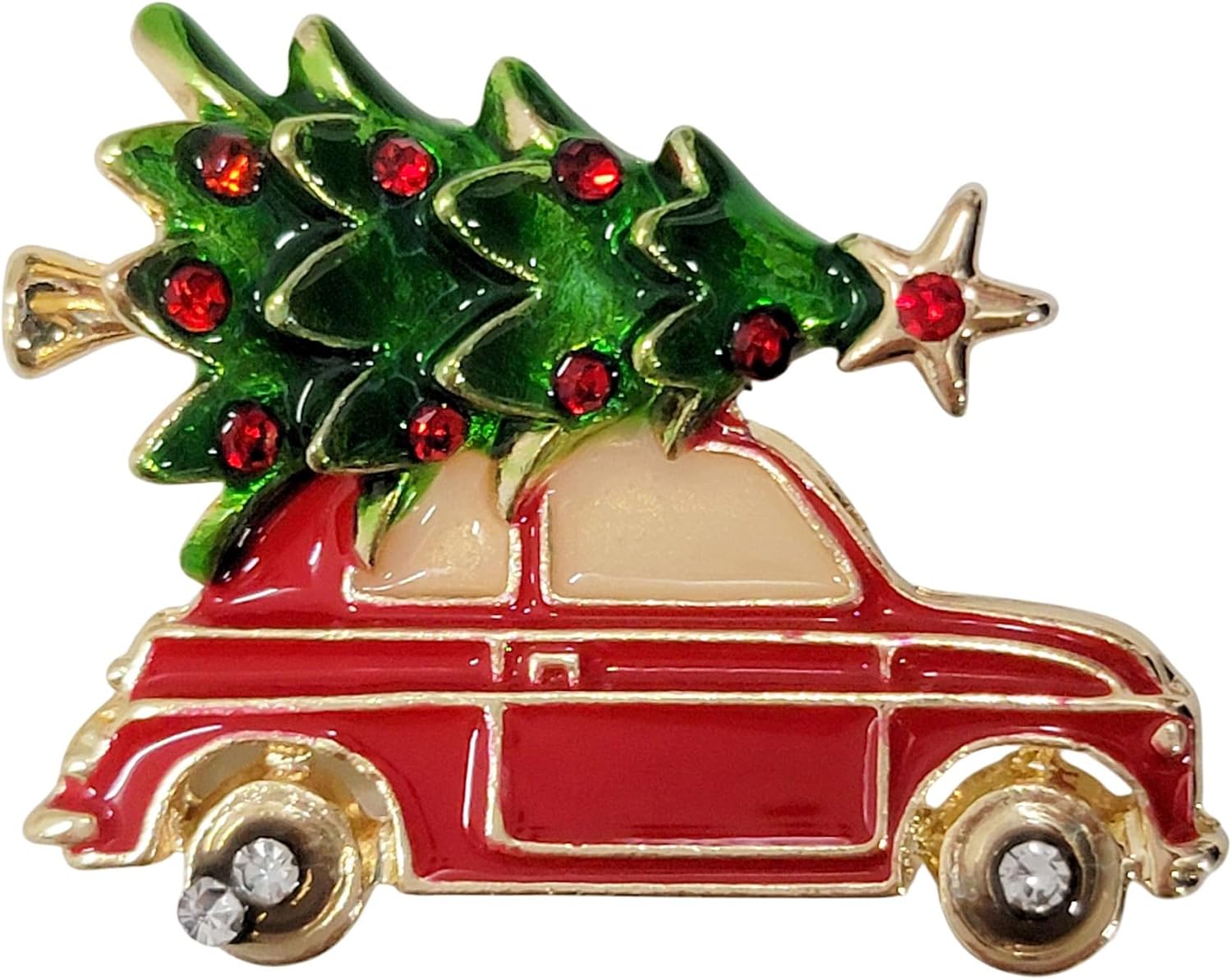 GFM® Sparkly Christmas Brooch - Santa Claus, Christmas Tree, Wreath, Rudolph, Candy Stick, Snowman, Reindeer (BRCH-CHRIS-C)