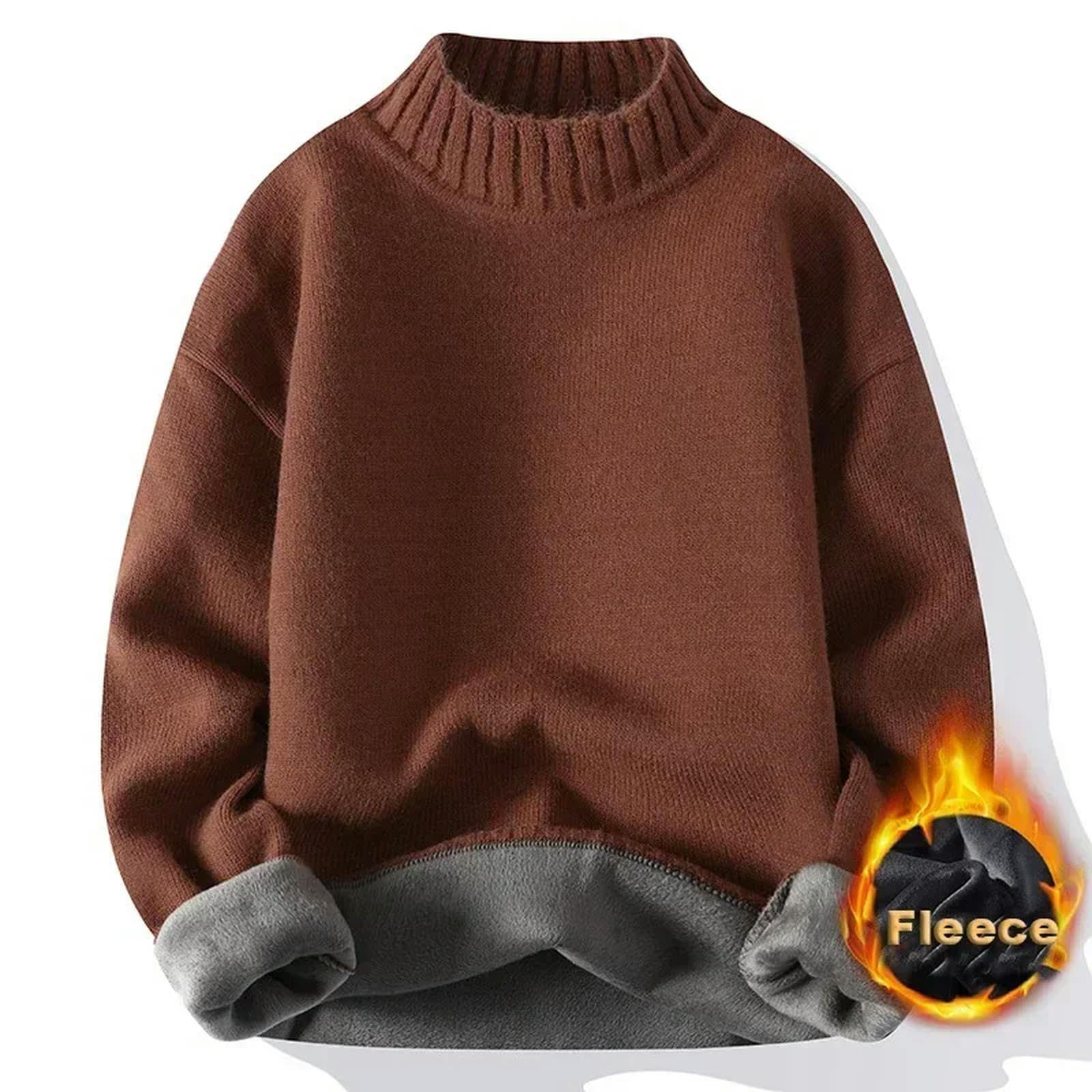 MdybF Męski sweter męski gruby sweter dzianinowy sweter okrągły dekolt sweter męski High Street Casual sweter z długim rękawem