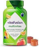 Vitafusion MultiVites Adult Gummy Multivitamins - 10% More Vitamins A, C, E, Berry Peach Orange Flavors, 120 Ct