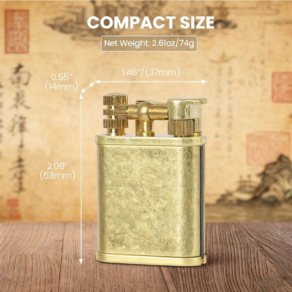 Vintage Kerosene Trench Lighter,Unique Permanent Match Infinity Lighters, Refillable, Reusable Waterproof Gift for Men(Silver)