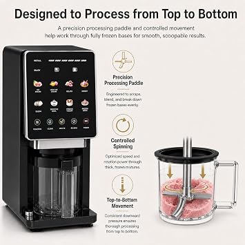 10-in-1 Ice Cream Maker, 1 x 20 oz Container, Mix-In, Re-Spin, Family Use