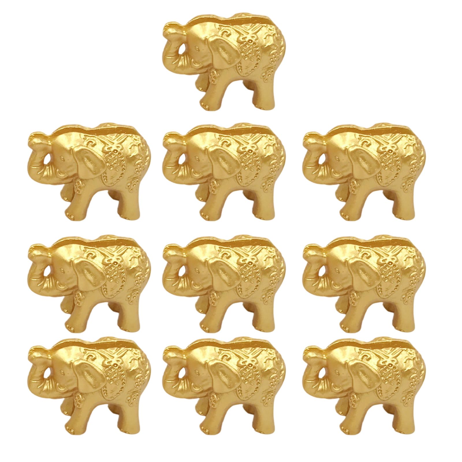 Qcbuegof 10pcs Gold Place Cards Holders Set for Tables Gold Elephant Shape Table Number Stands for Receptions and Banquets Picture Display Clip
