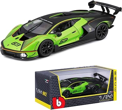 1/24 Racing Car for 124 Lamborghini Essenza SCV12 Weissach Alloy Racing car Alloy Luxury Vehicle Diecast Cars Model 1/24 SCV12 Green