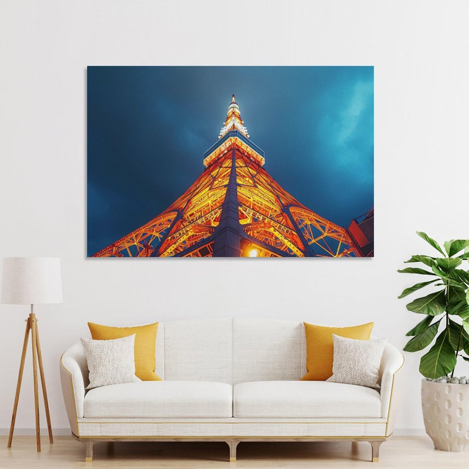Amazon.co.jp: 絵画 東京タワーを見上げるインテリア 絵画 雄大