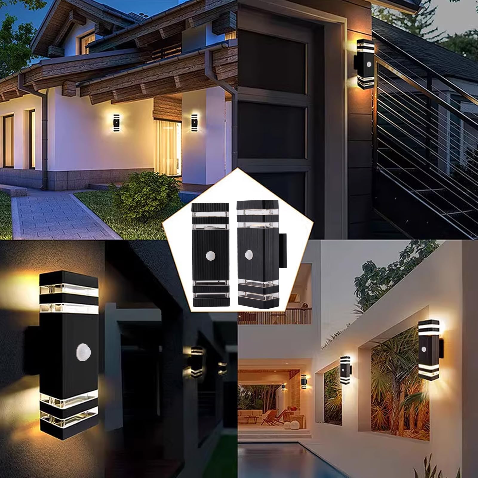 Warmiehomy Outdoor Wall Lights Mains Powered, IP67 Waterproof Up Down Outside Lights - Image 3