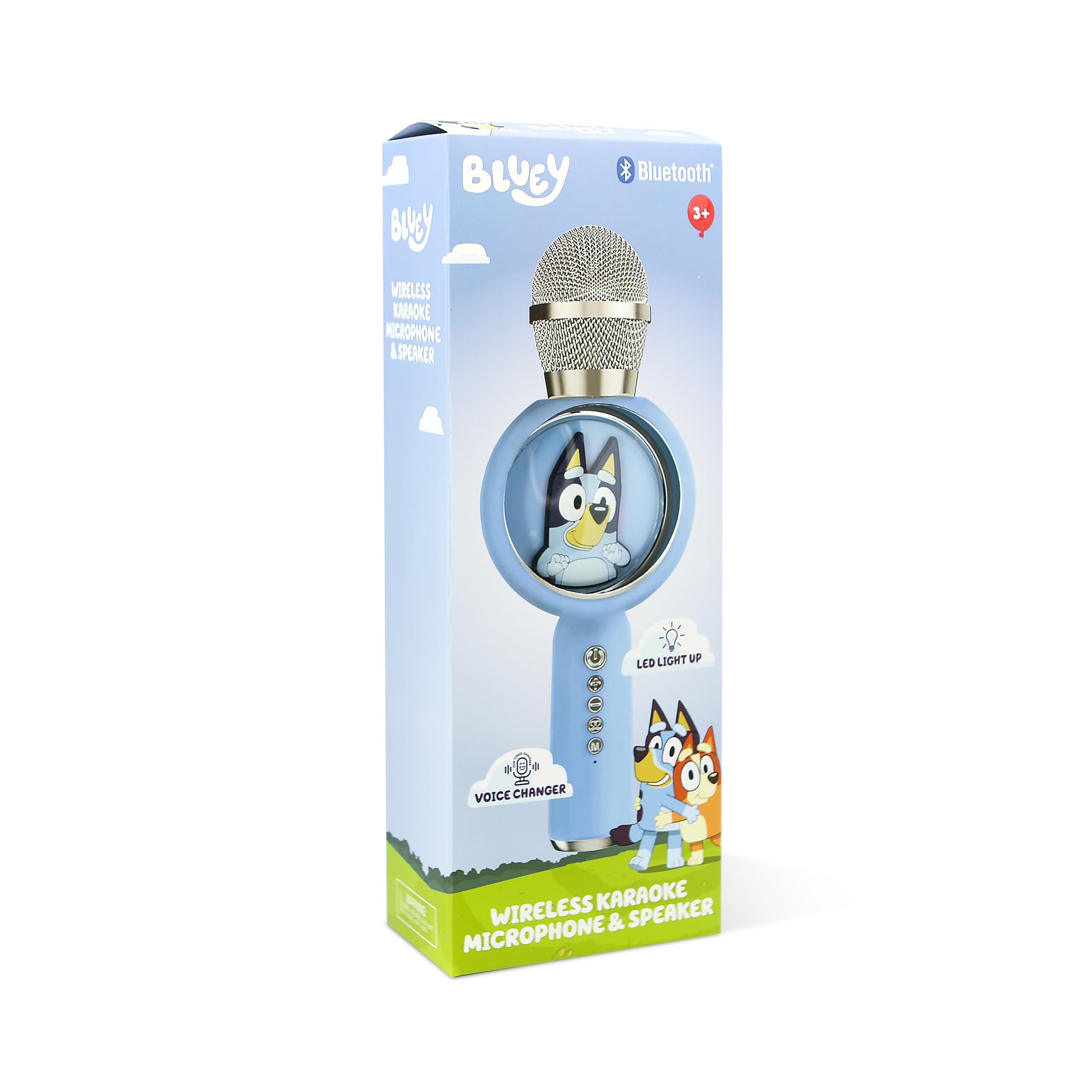 OTL Technologies Microphone karaoké Bluey avec Haut-Parleur sans Fil et lumières LED