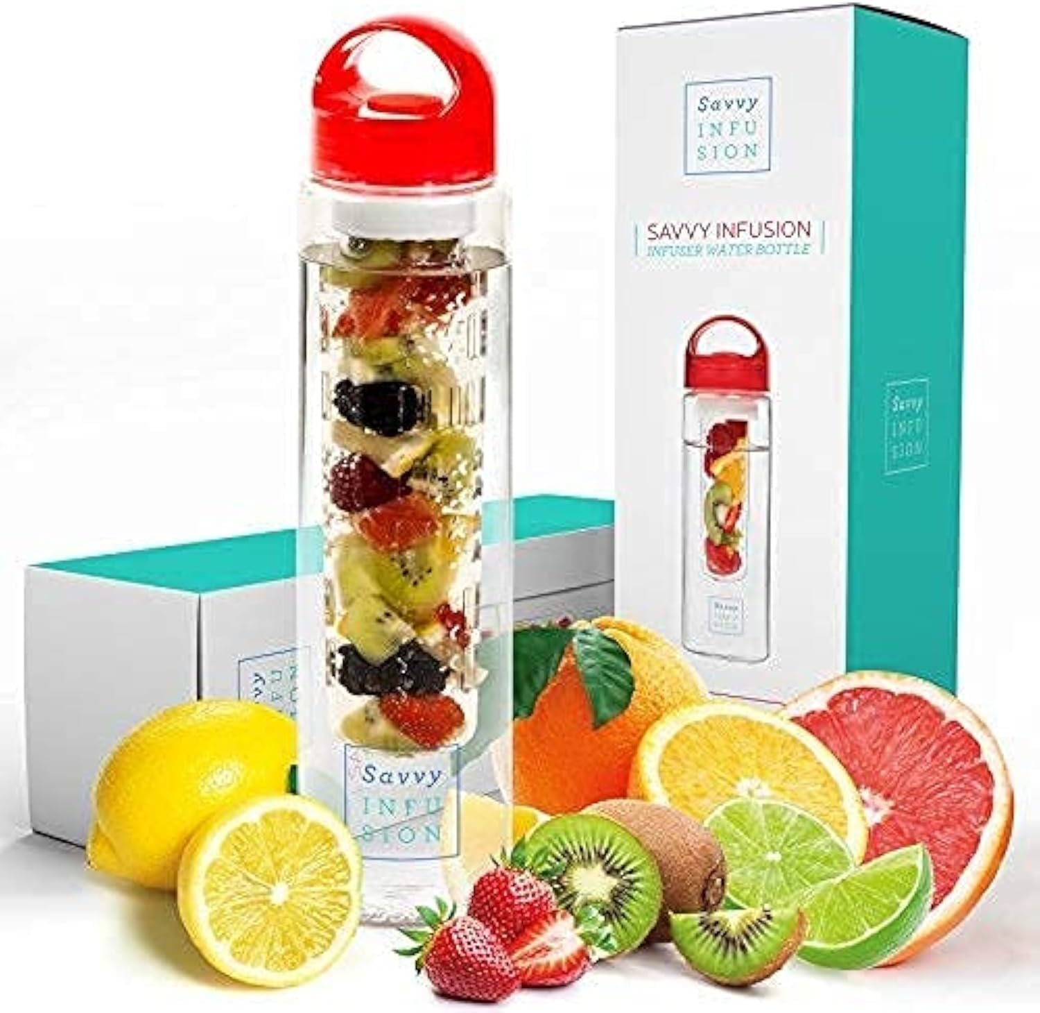 Infusion Fruit Infuser Water Bottle - BPA Free Insulated Reusable Sports Bottle, Easy-to-Clean Gym Accessories for Women, Savvy Outdoors