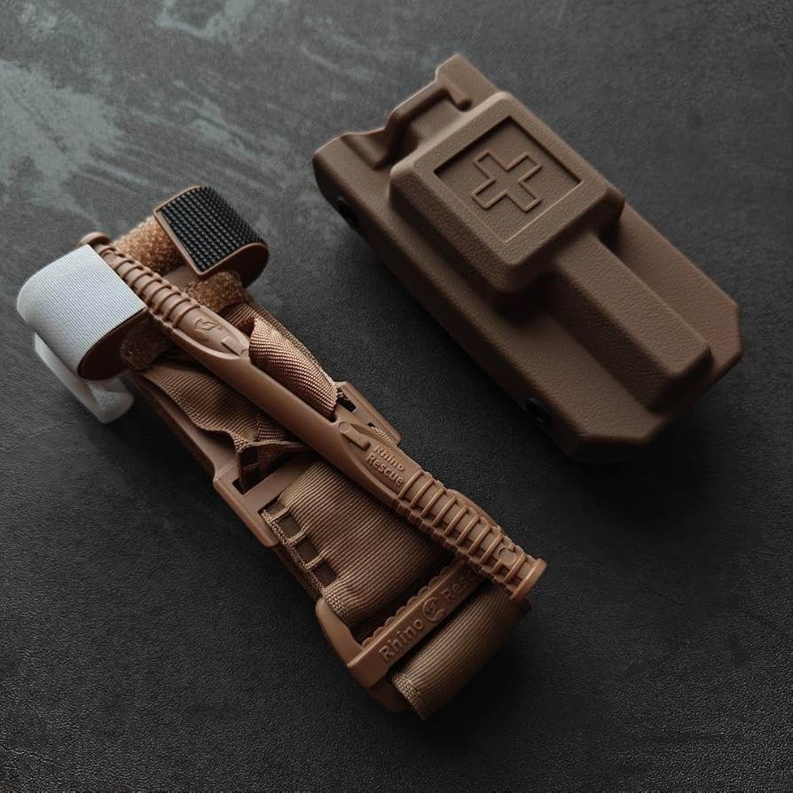 Amazon.co.jp: 実物 米国FDA認証 RHINO TACTICAL 止血帯セット TAN