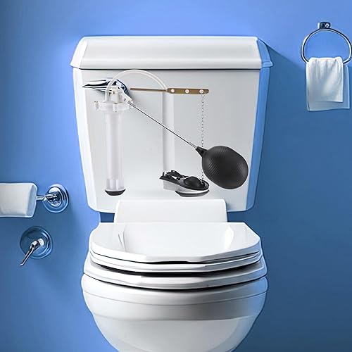 Miniatura 7 de Dreyoo Kit universal de reparación de tanque de inodoro, válvula de llenado de piezas de inodoro, aleta, varilla, reemplazo de flotador, kit de