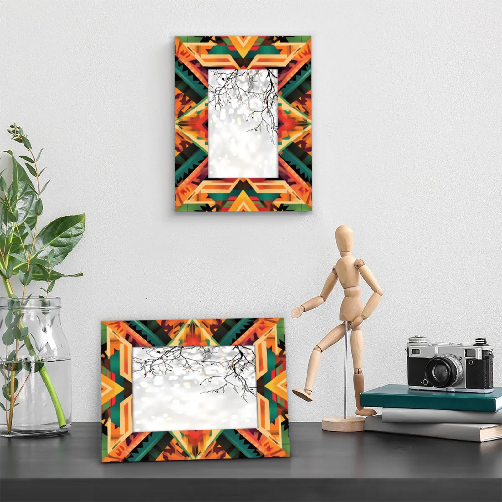 Amazon.com - Sabokido Colorful Aztec 4x6 Picture Frame Mexican