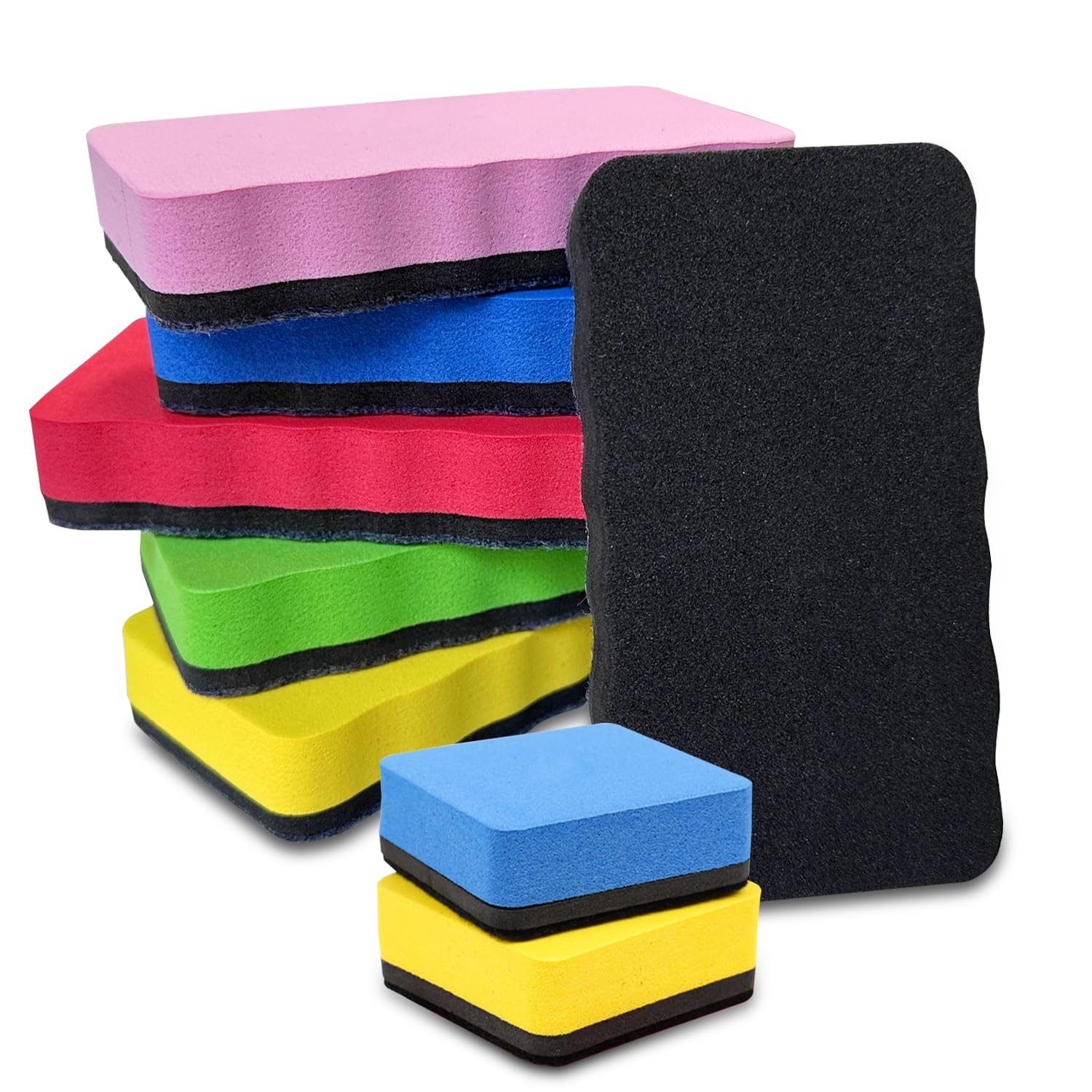 8pcs Thick Sticky Pad Dry Eraser, Whiteboard Eraser Blackboard Eraser, Magnetic Whiteboard Eraser, Reusable Clean Dry Eraser, White Board Erase Tool Use for Home, School, Office