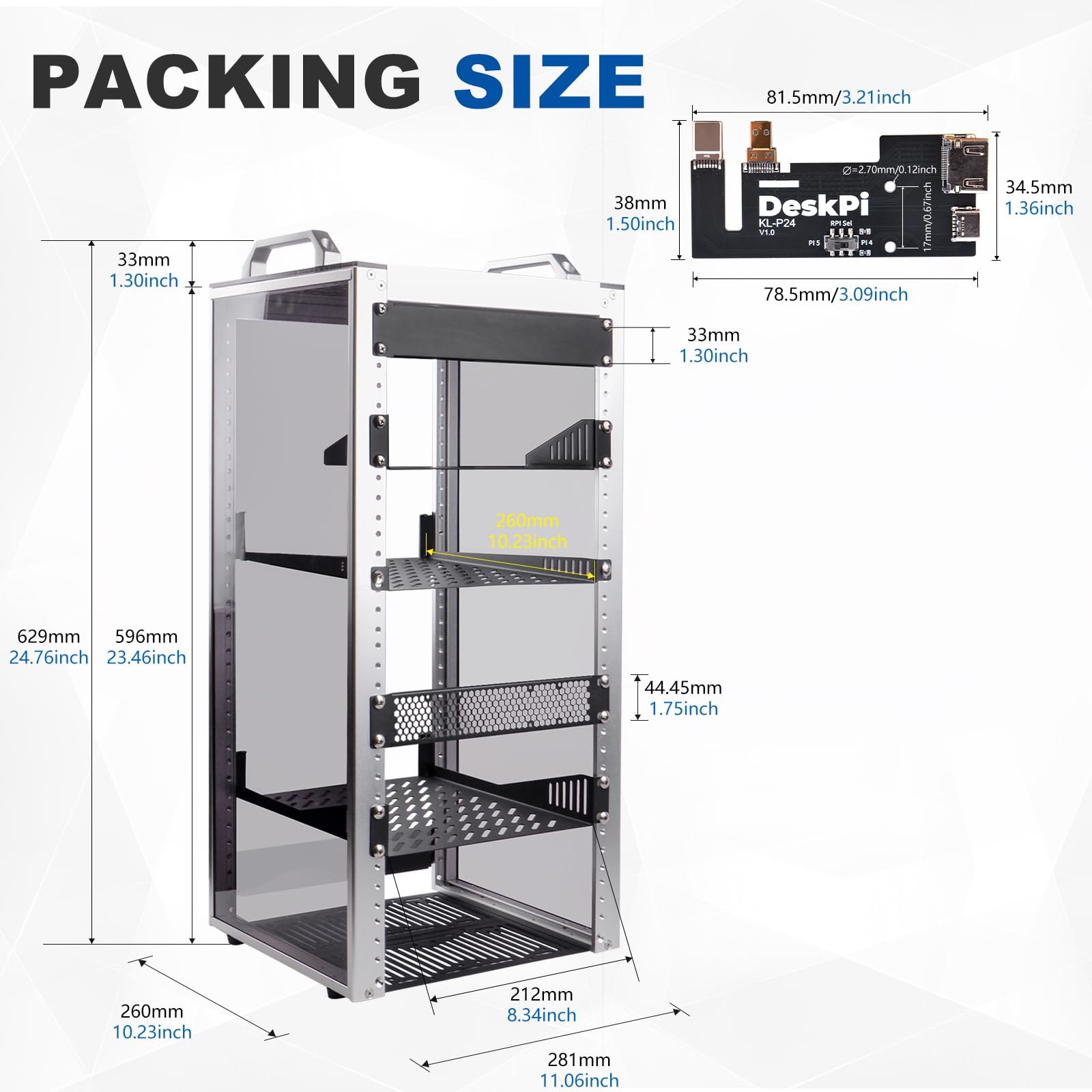 Snapklik.com : 12U Server Cabinet, 10 Inch Server Rack For Network ...