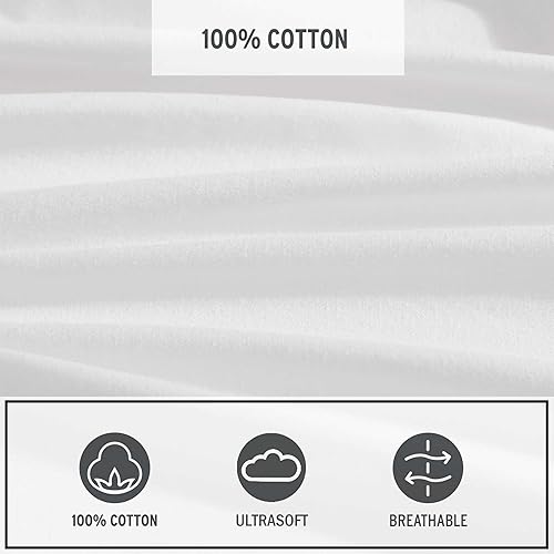 Miniatura 6 de Eddie Bauer - Juego de sábanas tamaño King, juego de ropa de cama de percal lavado con bolsillos profundos, súper suave, 100% algodón de lujo con