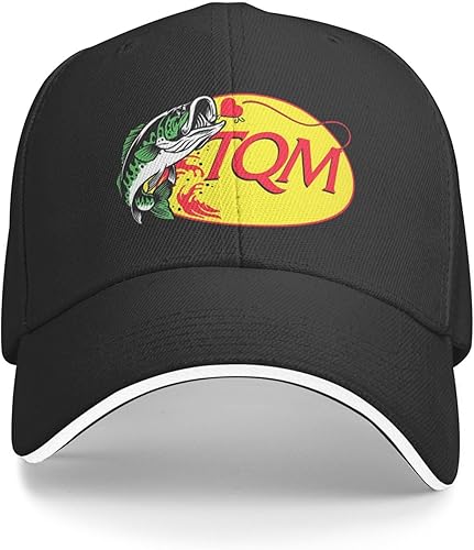 Gorra Tqm Gorras Regida Del Pescado, Gorra De Fuerza, Gran Regalo Negro, Negro -