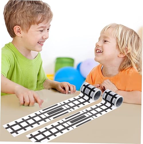 Miniatura 3 de 2 rollos de cinta de papel de carretera, cinta de papel para vías de ferrocarril, calcomanías de tráfico para carretera, cinta de carretera para