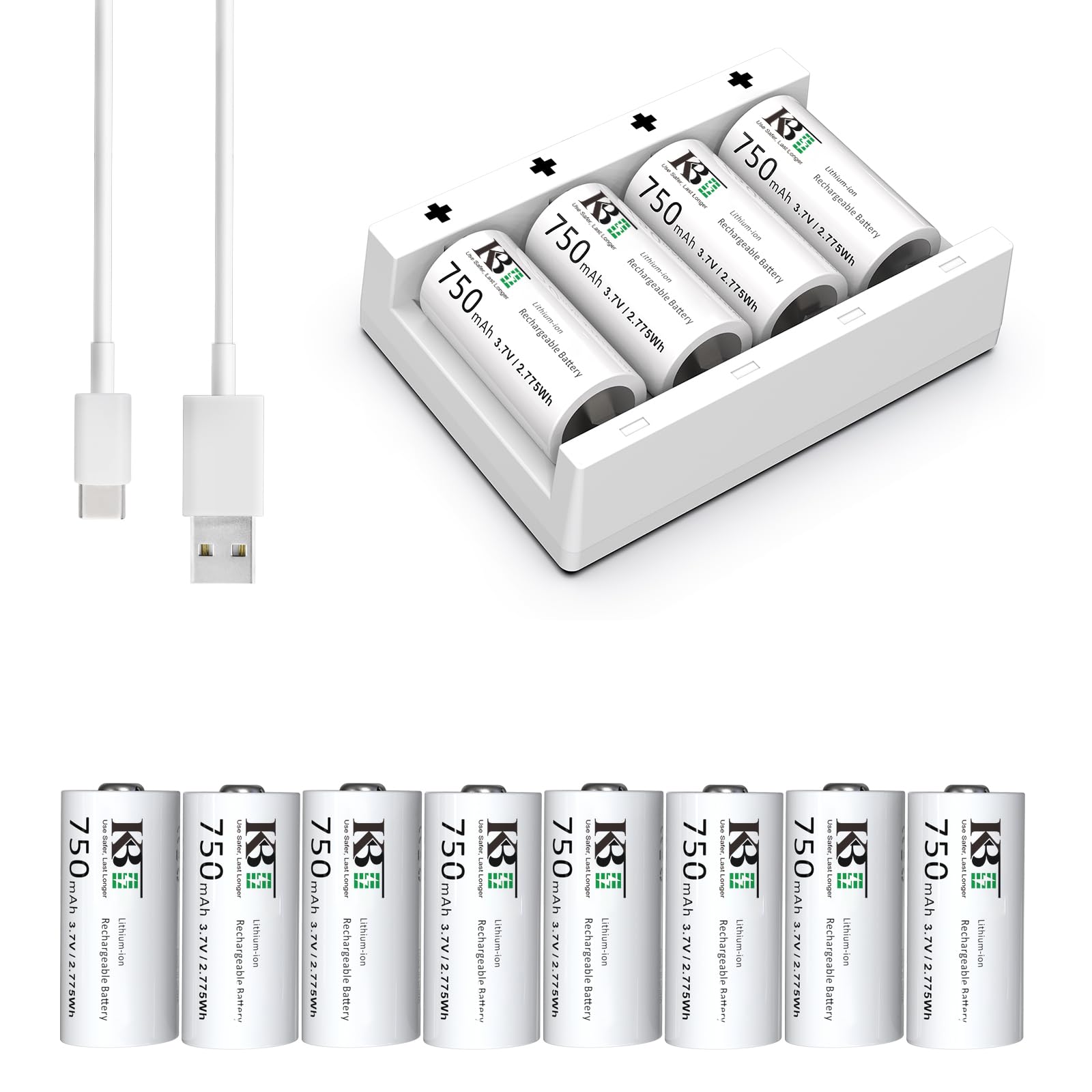 専用　BC-L50 Amazon.com: KBT 8-Pack 123A Battery Charger, 3.7V 750mAh
