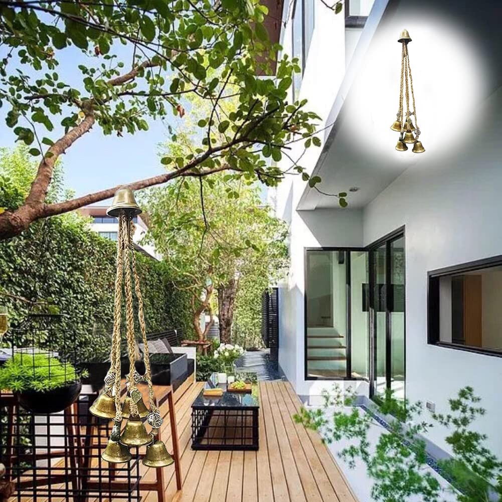 Campane Strega Per Porta – Decorazioni Streghe Con Campanelli Eolici, Arredo Fai Da Te Per Giardino E Finestre - 3