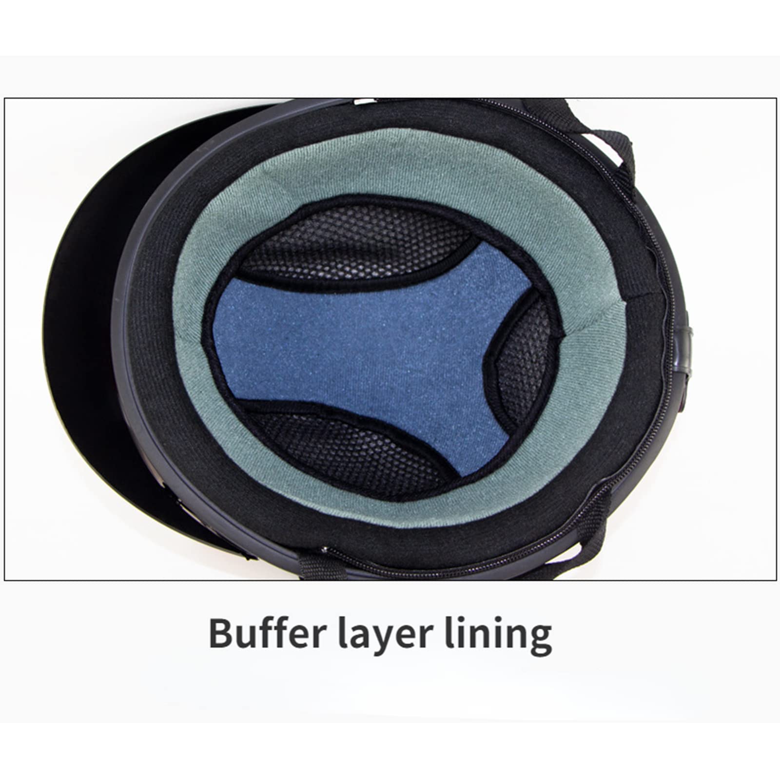 Demi-casque Moto Rétro Homologué DOT - Taille L, Couleur Coquille D'oeuf Mat, Occasion Comme Neuf