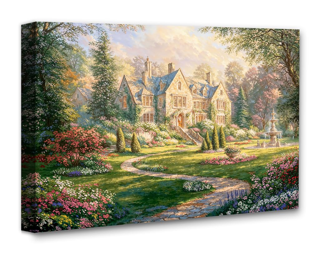 Amazon.com: The Manor Garden: Grand Estate Wall Art 18x24