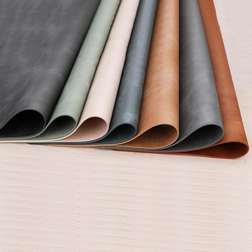 Miniatura 7 de Juego de 2 manteles individuales de cuero, Día de Acción de Gracias, Navidad, manteles individuales para cocina, impermeables, fáciles de limpiar,