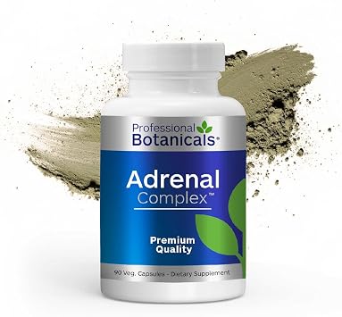 Professional Botanicals Adrenal Complex Supplement Supports Healthy Adrenal Function, Stress Relief, and Energy Levels 90 Vegetarian Capsules