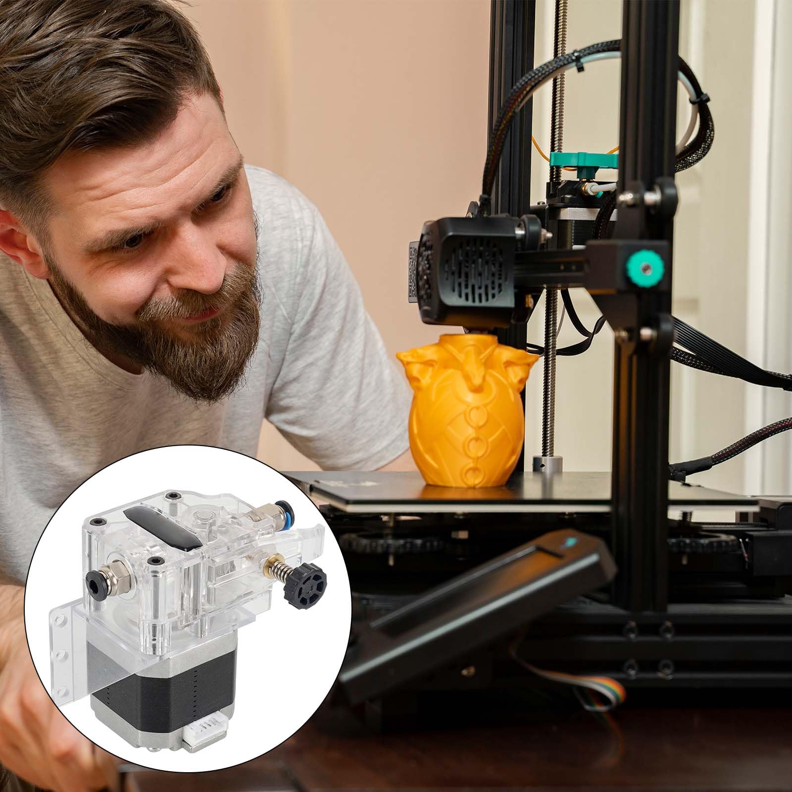 Kit de Moteur d'extrudeuse d'imprimante 3D, extrudeuse à Double engrenage pour Anycubic Kobra Plus Kobra Max Vyper