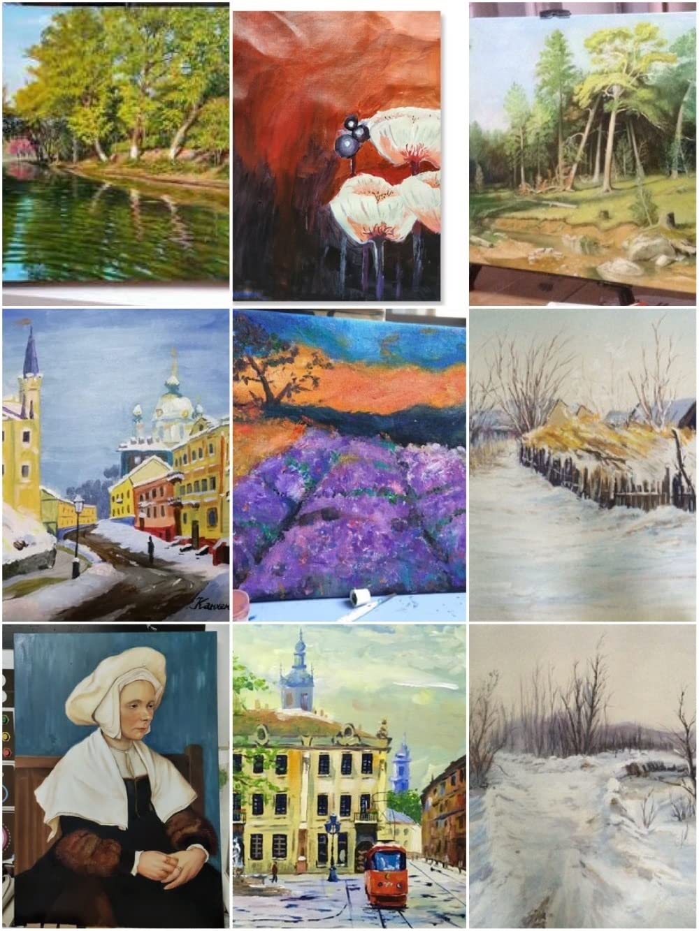 Rotolo di tela professionale per pittura acrilica e ad olio - misto lino, forniture artistiche ideali per tecniche di pittura artistica