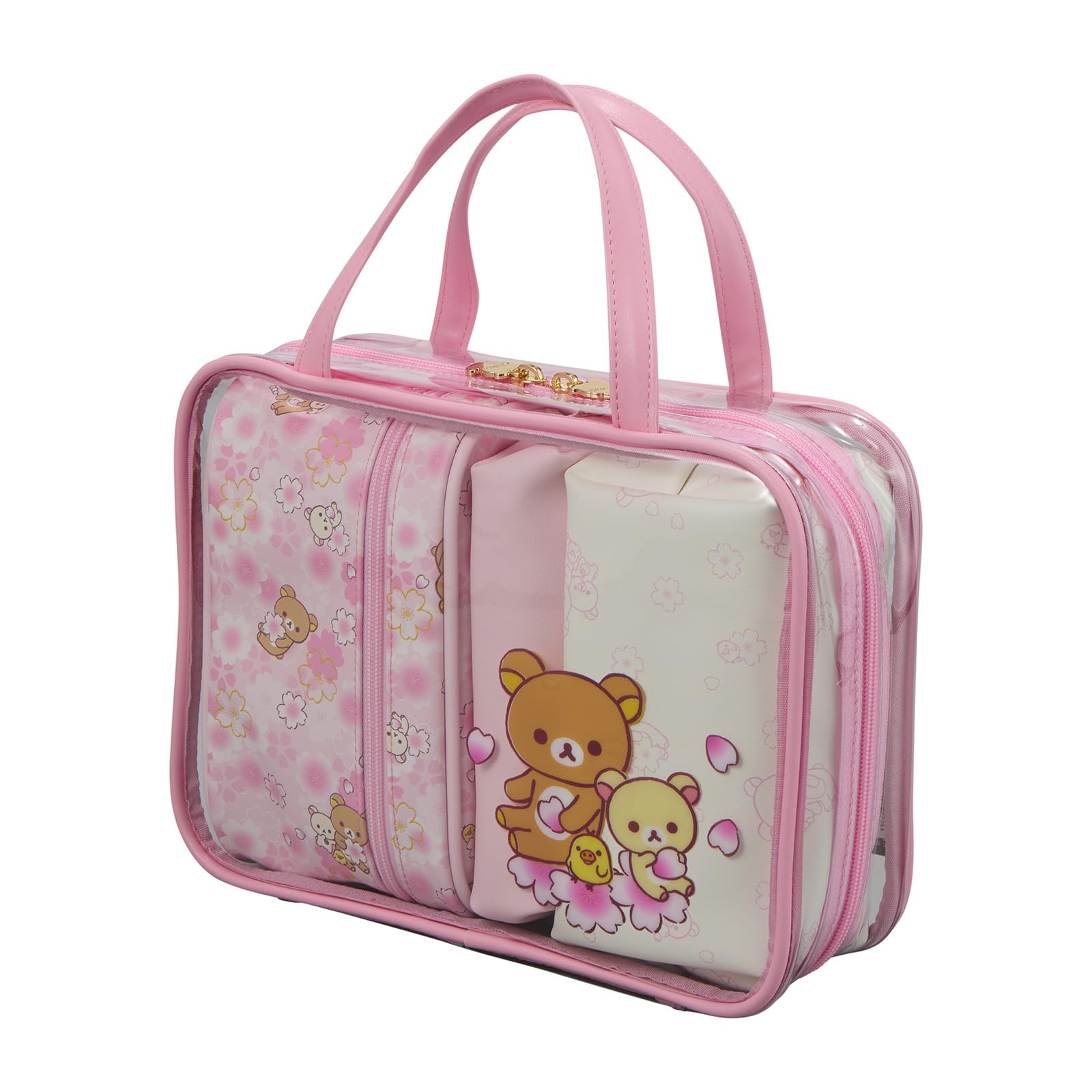 Rilakkuma 7122 RK46. Pink Sakura Travel Pouch Set : Clothing, Shoes & Jewelry