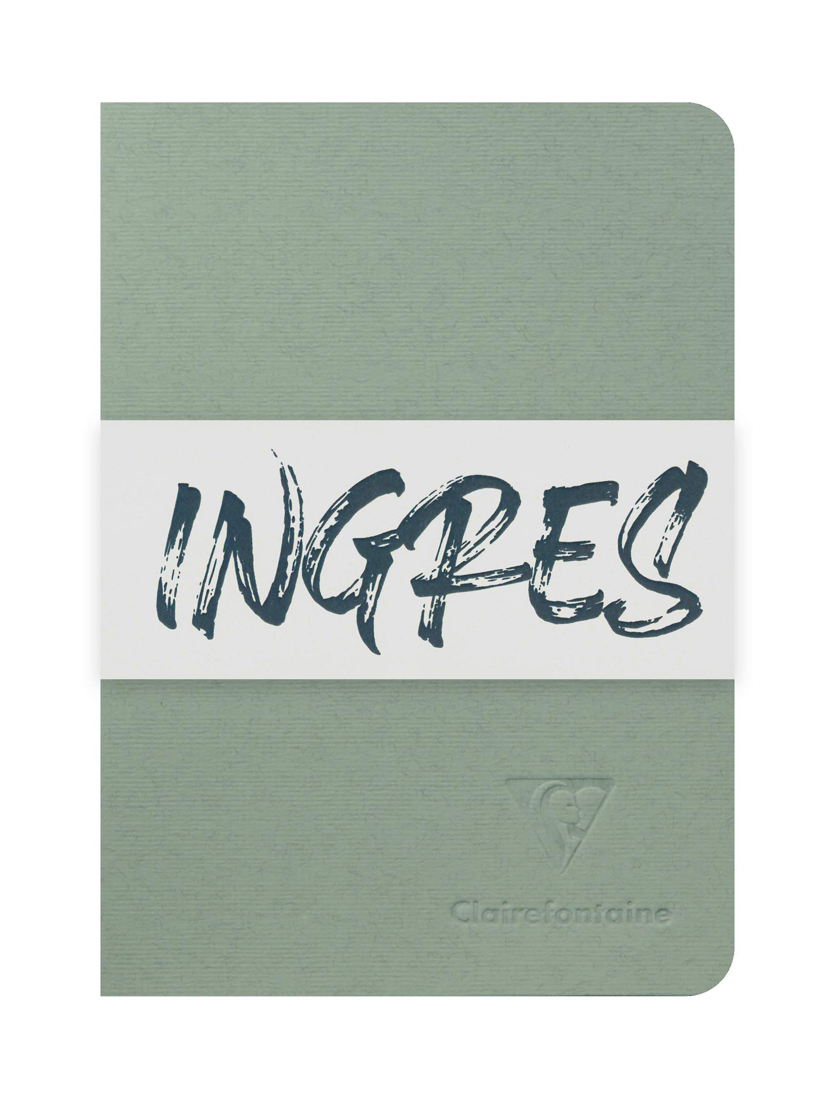 Clairefontaine 115658C - notes z Ingresem, szyty, przeszycia nitką, 96 stron, 10,5 x 14,8 cm, w linie, 90 g, okładka z papieru czerpanego, kolor losowy