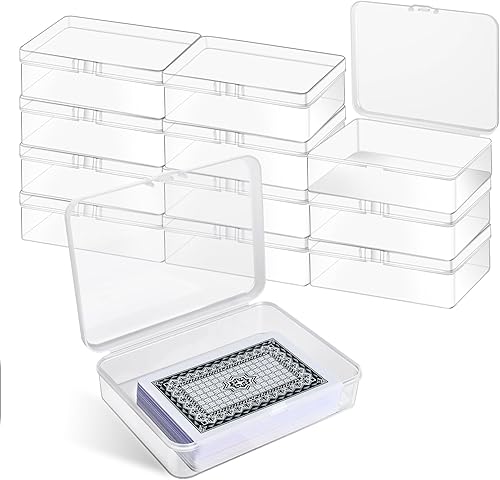 Miniatura 1 de 12 fundas para cartas de juego, caja de almacenamiento de cartas coleccionables de PP transparente, caja de almacenamiento de cartas coleccionables