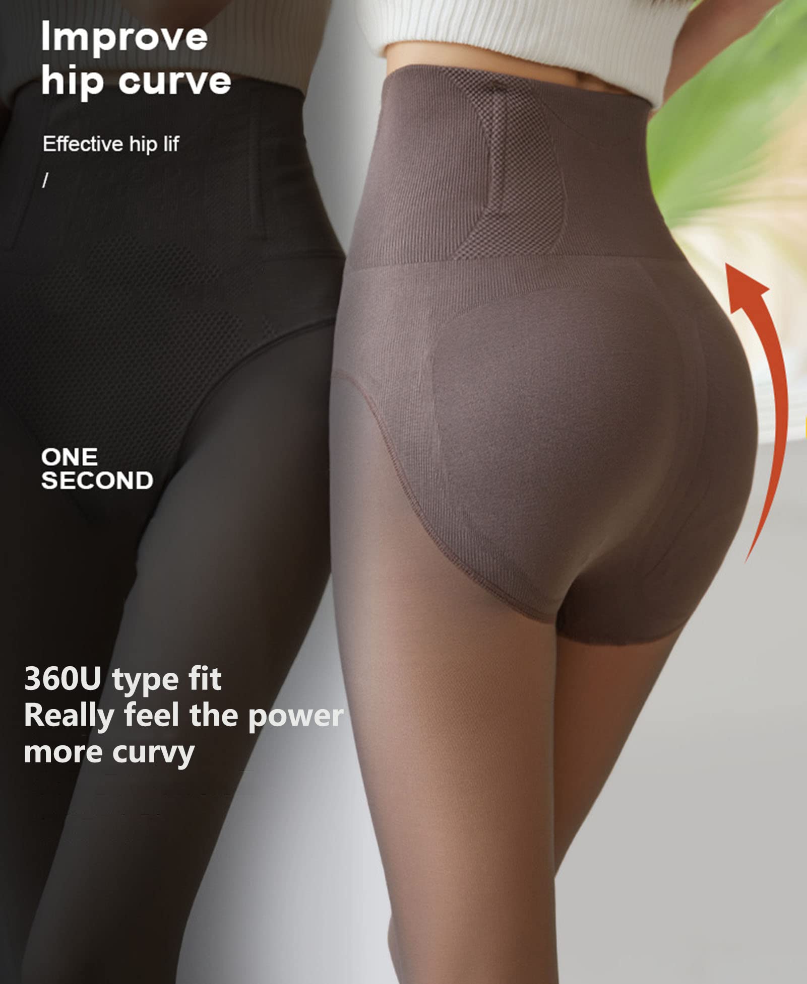 2 Pares De Medias Térmicas para Mujer Polainas Pantimedias De Lana Caliente Invierno Lana Forro Interior Cálidas De Invierno Forradas De Velló grey-360g