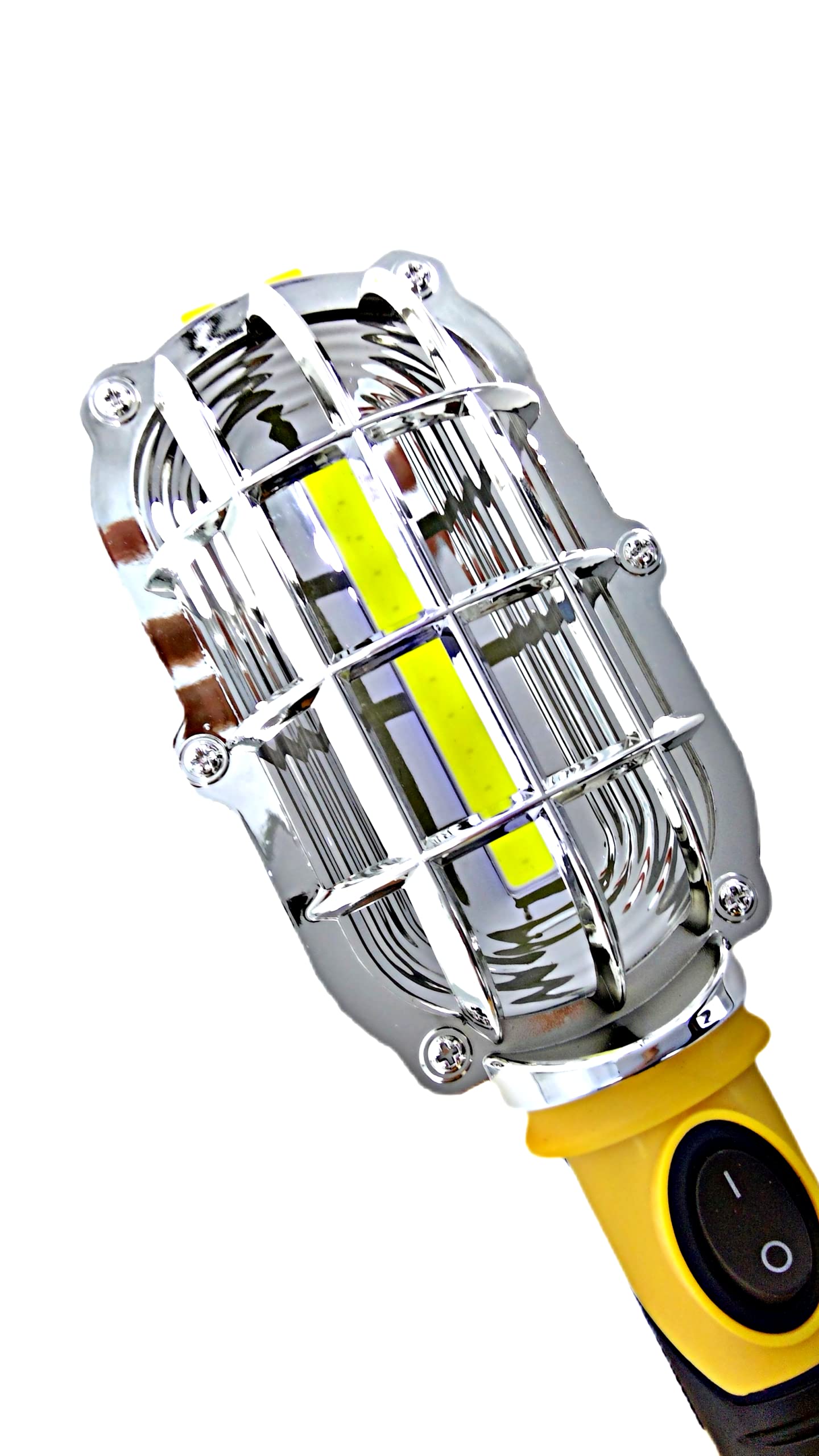 2 x bezprzewodowa lampa robocza LED z magnetyczną podstawą, lampa robocza bez użycia rąk, uchwyt obrotowy, kompaktowa i lekka, do użytku wewnątrz i na zewnątrz