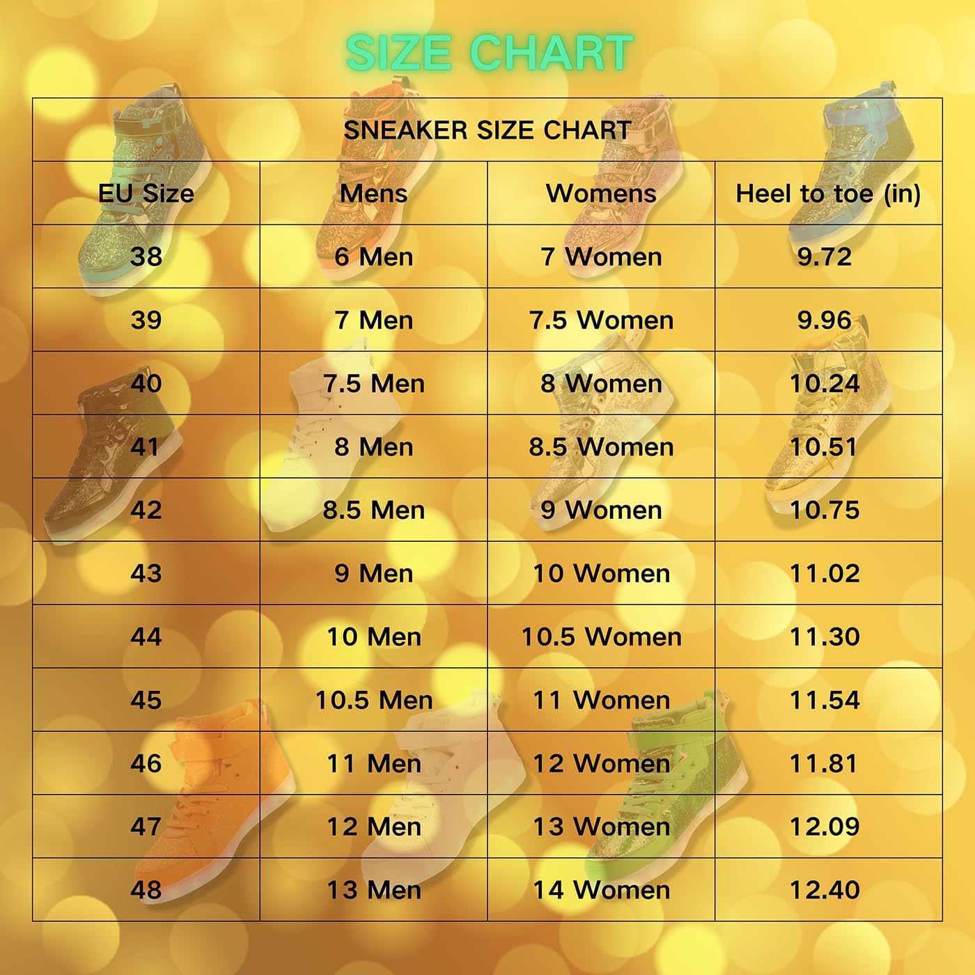 Glitter Led Shoes Light Up Shoes High Top Sneakers for Women Men Flashing Dancing Shoes for Halloween Christmas Party with USB Charging - Image 6